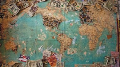 השקעה פאסיבית - פיזור עולמי - מפת כדור הארץ וכסף